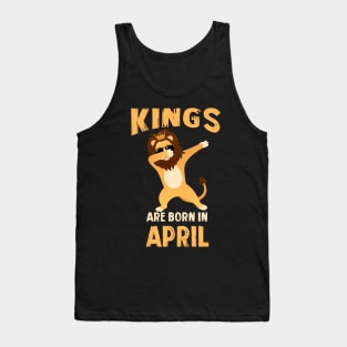 Cute King Are Born In April T-shirt Birthday Gift Tank Top